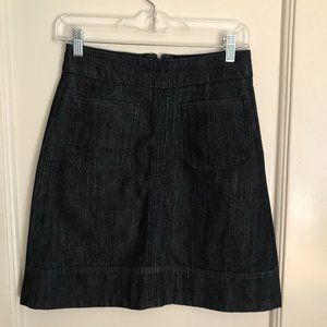 Boden Denim Skirt Size 2 Navy Blue